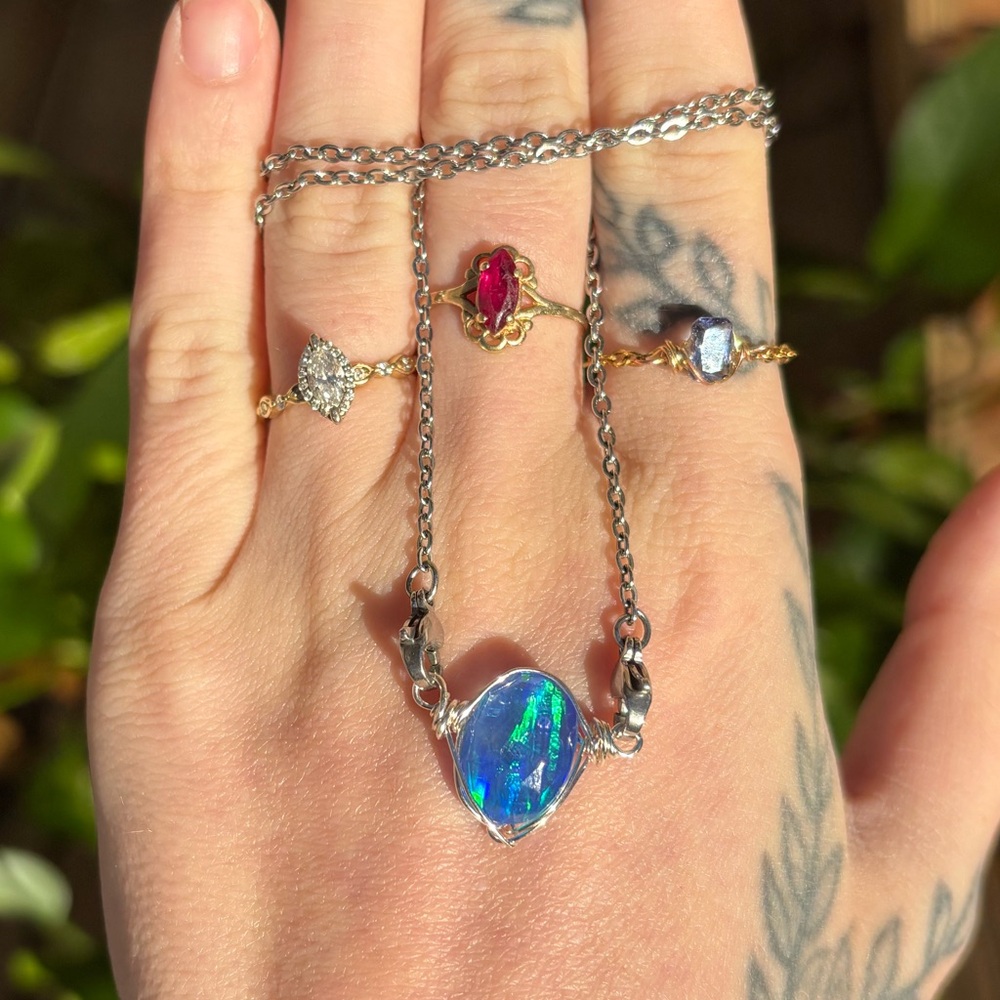 Opal interchangeable necklace